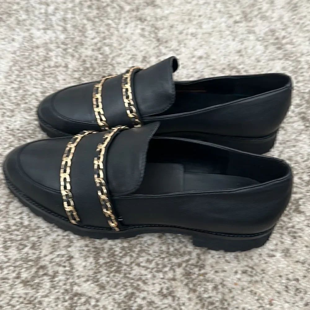 KARL LAGERFELD Paris Piel Liverpool Flat In Black Leather 8 - Picture 4 of 7